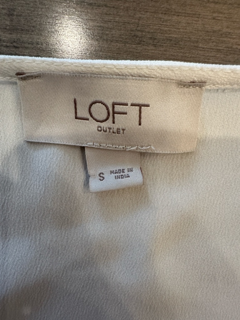 LOFT White Ruffle Sleeve Button-Front Shell - Picture 2 of 6